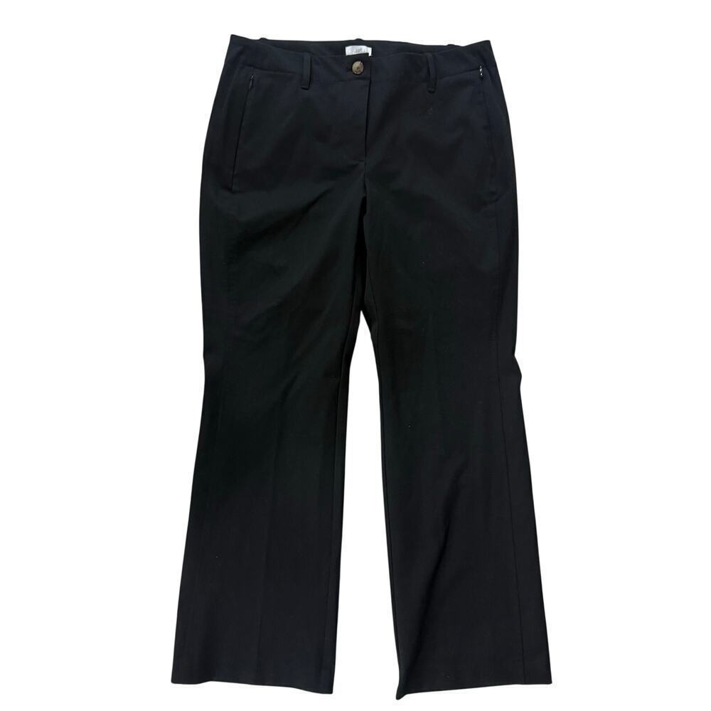 NWT J.Jill Bi Stretch Boot Cut Trouser Pants Business Casual Black Size 10P
